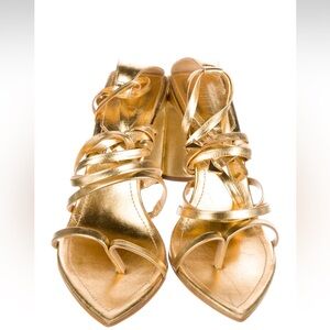 Schutz Metallic Gold Shoes